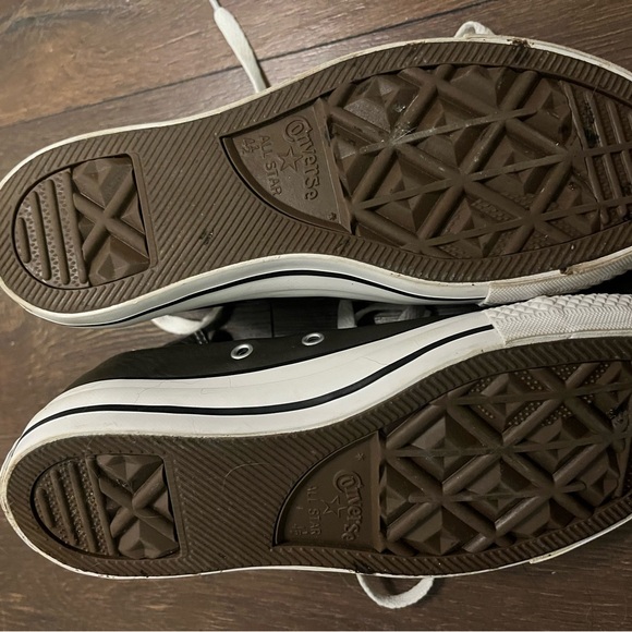 Converse LEATHER Grey High-Top Sneakers Classic Design - Picture 3 of 3